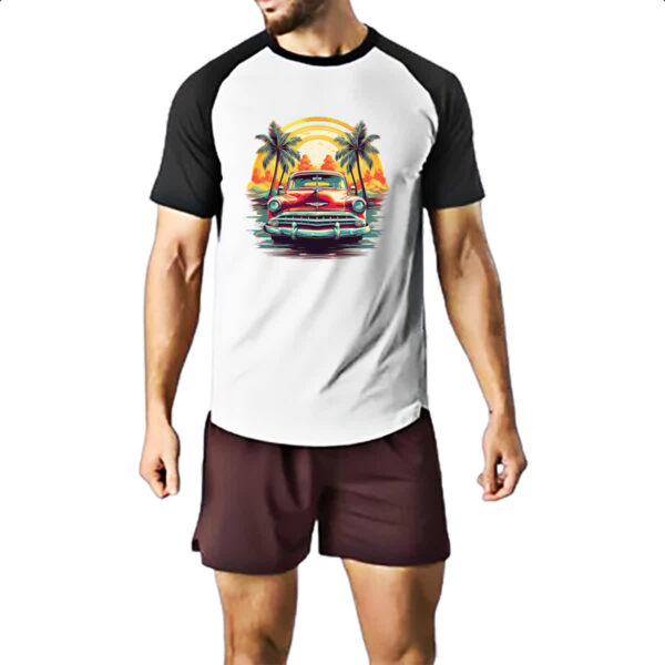 Camiseta Raglan Vintage Carro Classico 05 - Imagem 2