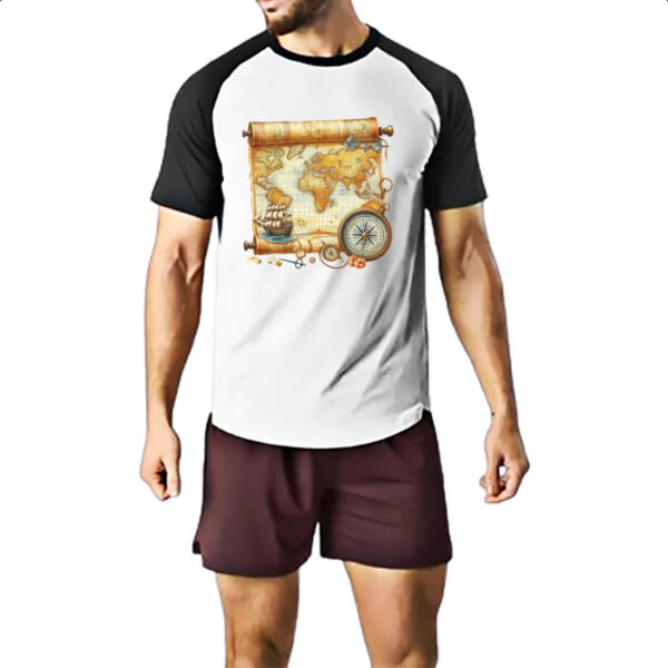 Camiseta Raglan Mapa travel art - Imagem 2