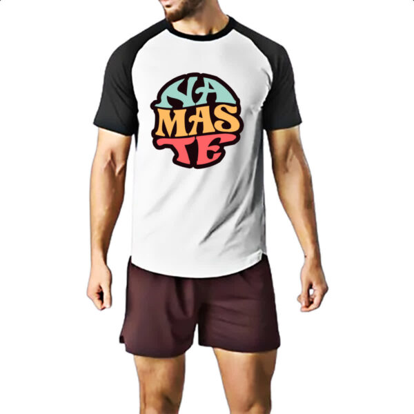 Camiseta Raglan Namaste Round Circle - Imagem 2