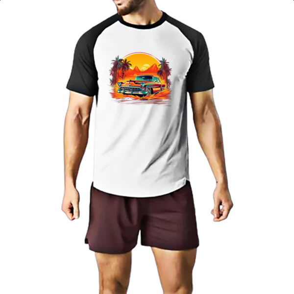 Camiseta Raglan Vintage Carro Classico 07 - Imagem 2