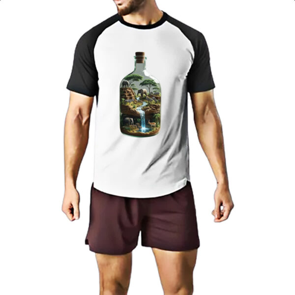 Camiseta Raglan Oasis Africano na Garrafa - Imagem 2