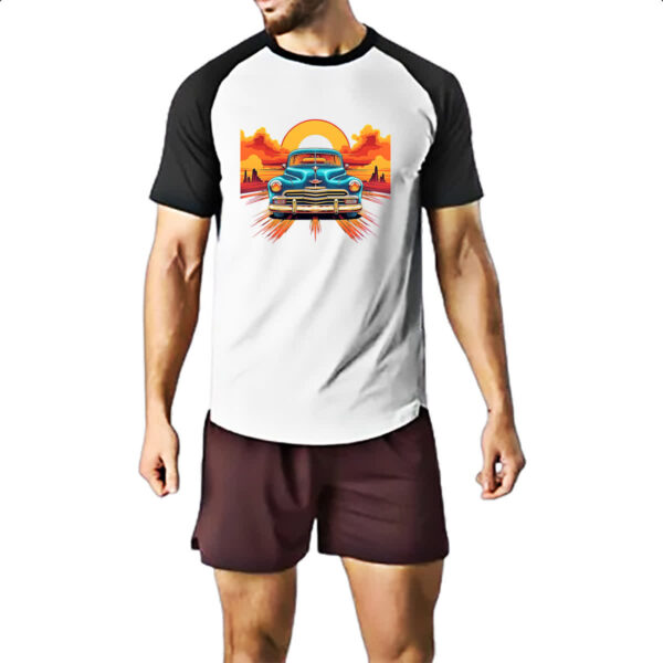 Camiseta Raglan Vintage Carro Classico 08 - Imagem 2