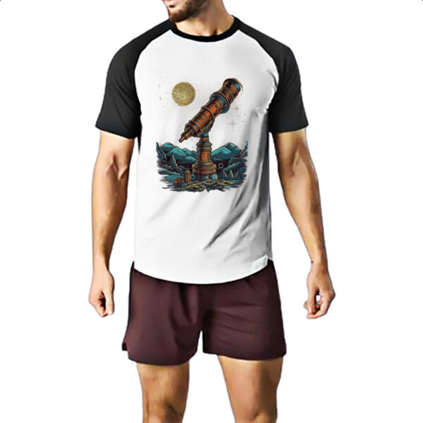 Camiseta Raglan Vintage Telescopio - Imagem 2