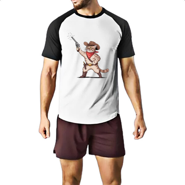 Camiseta Raglan Gato Cowboy - Imagem 2