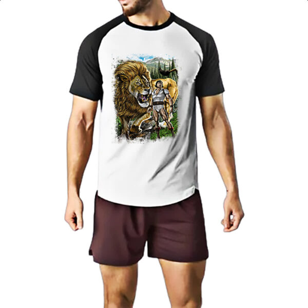 Camiseta Raglan Nostalgia Sansao e Golias 2 - Imagem 2