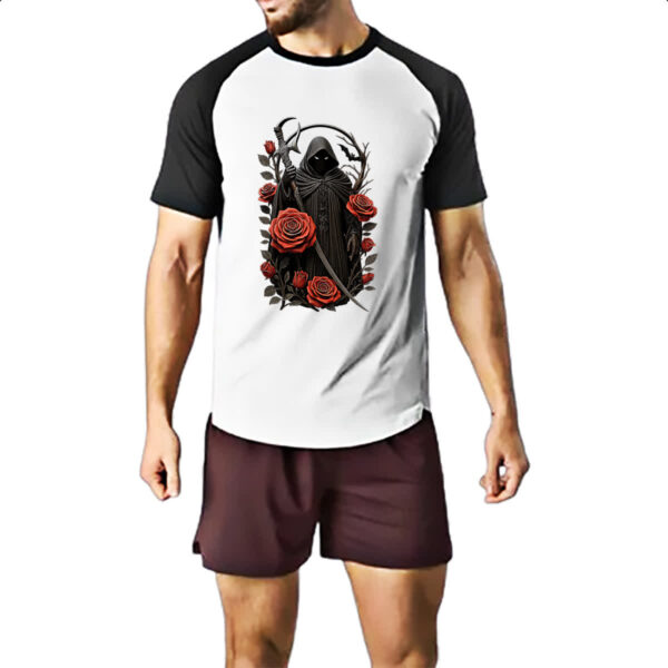 Camiseta Raglan Morte entre rosas - Imagem 2