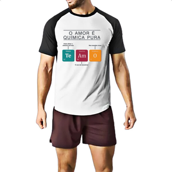 Camiseta Raglan Amor quimica pura - Imagem 2