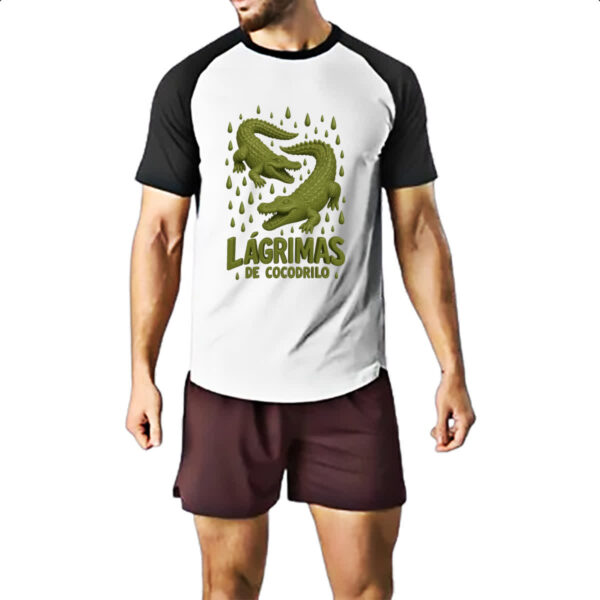 Camiseta Raglan Lagrimas de Crocodilo - Imagem 2