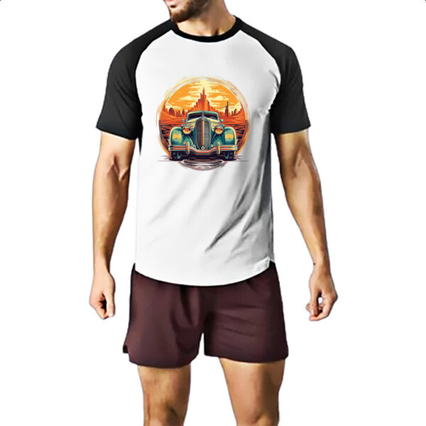 Camiseta Raglan Vintage Carro Classico 01 - Imagem 2