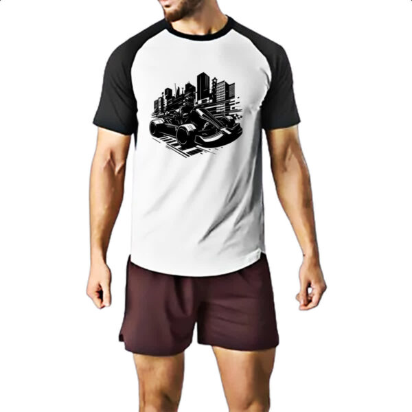 Camiseta Raglan Carrinho Kart Urbano - Imagem 2