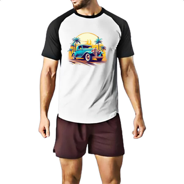 Camiseta Raglan Vintage Carro Classico 02 - Imagem 2