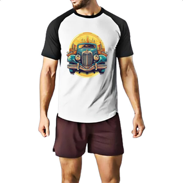 Camiseta Raglan Vintage Carro Classico 04 - Imagem 2