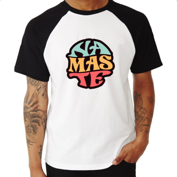 Camiseta Raglan Namaste Round Circle - Imagem 3