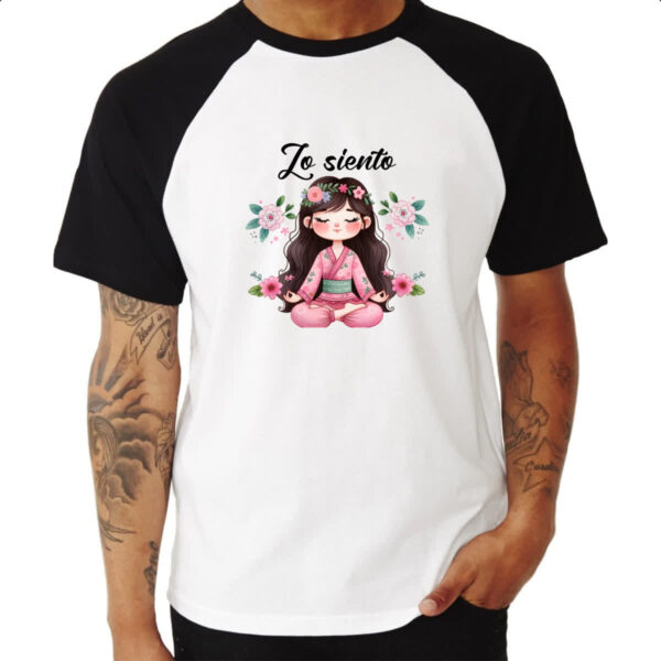 Camiseta Raglan Yoga Girl Lo Siento - Imagem 3