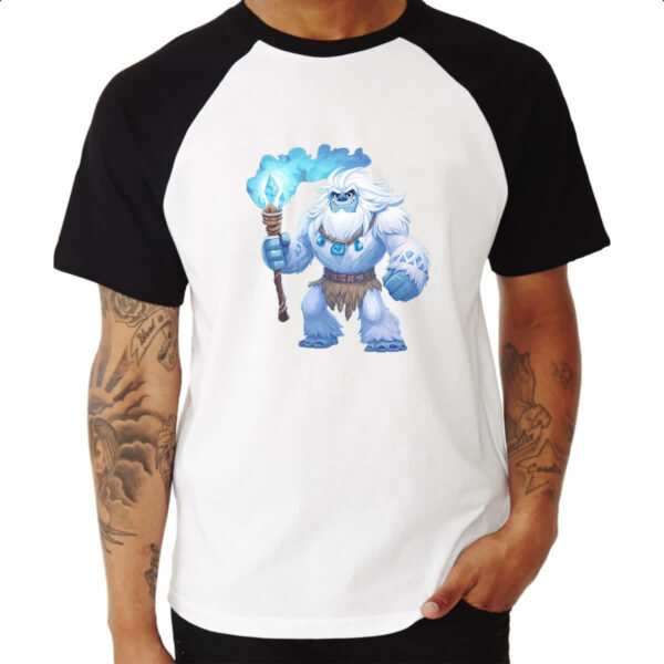 Camiseta Raglan Yeti cute inverno - Imagem 3