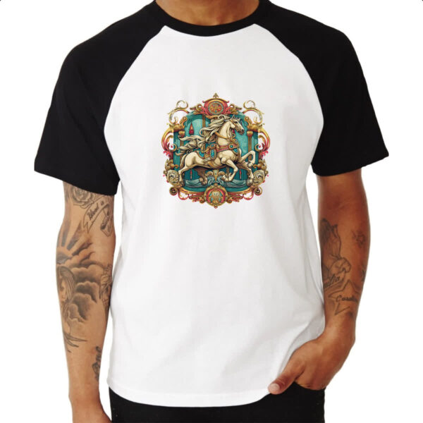 Camiseta Raglan Vintage Carrossel - Imagem 3