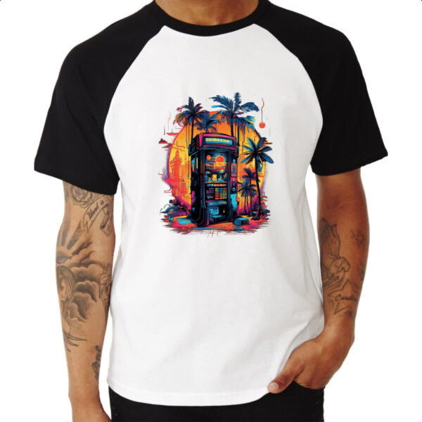 Camiseta Raglan Vintage Jukeboxes - Imagem 3