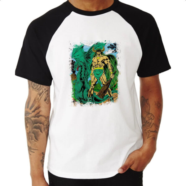 Camiseta Raglan Nostalgia Mightor e Tog - Imagem 3