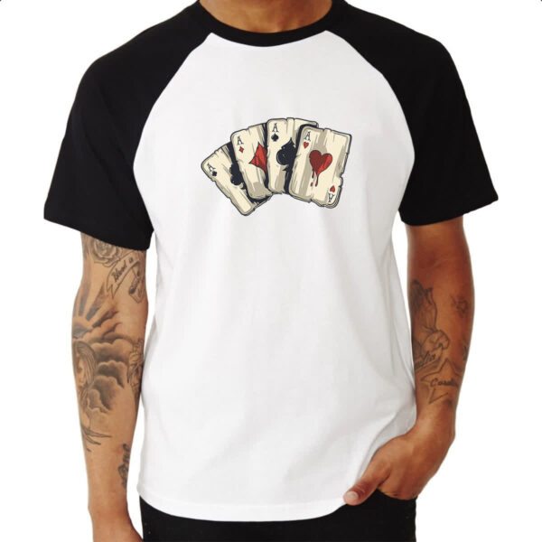 Camiseta Raglan Quadra de ases - Imagem 3