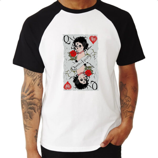 Camiseta Raglan Carta Rainha Catrina - Imagem 3