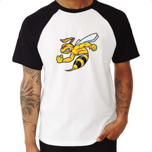 Camiseta Raglan Abelha nervozinha - Imagem 3
