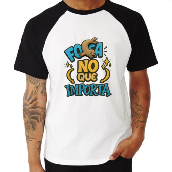 Camiseta Raglan Foca no que importa - Imagem 3