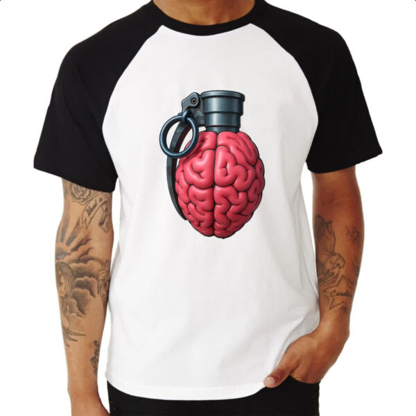 Camiseta Raglan Cerebro granada - Imagem 3