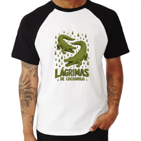 Camiseta Raglan Lagrimas de Crocodilo - Imagem 3