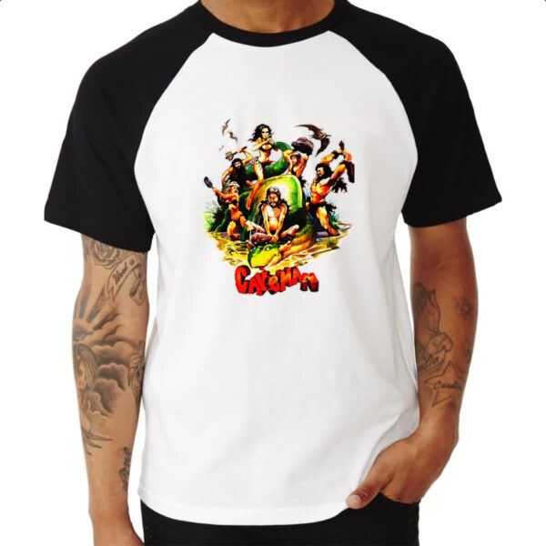 Camiseta Raglan Nostalgia Caveman - Imagem 3