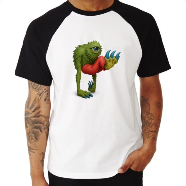 Camiseta Raglan Ploc Monsters Nostalgia 3 - Imagem 3