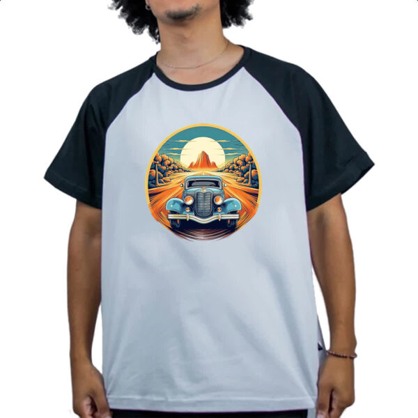 Camiseta Raglan Vintage Carro Classico 06 - Imagem 4