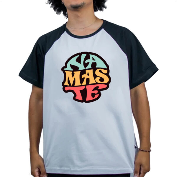 Camiseta Raglan Namaste Round Circle - Imagem 4