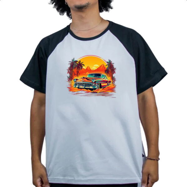 Camiseta Raglan Vintage Carro Classico 07 - Imagem 4
