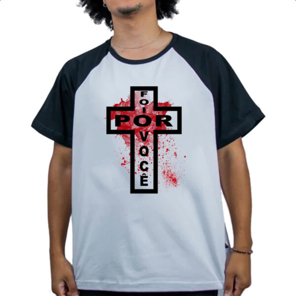 Camiseta Raglan Gospel foi por voce - Imagem 4