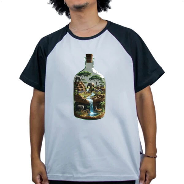 Camiseta Raglan Oasis Africano na Garrafa - Imagem 4