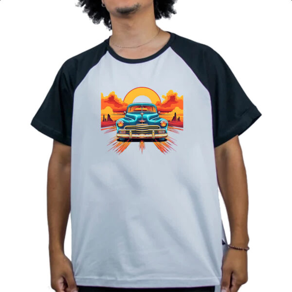 Camiseta Raglan Vintage Carro Classico 08 - Imagem 4