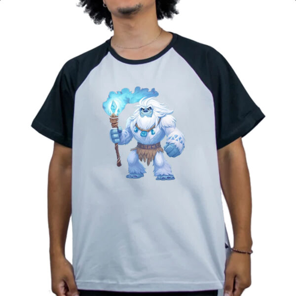 Camiseta Raglan Yeti cute inverno - Imagem 4