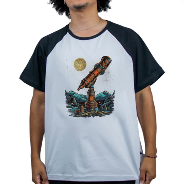 Camiseta Raglan Vintage Telescopio - Imagem 4