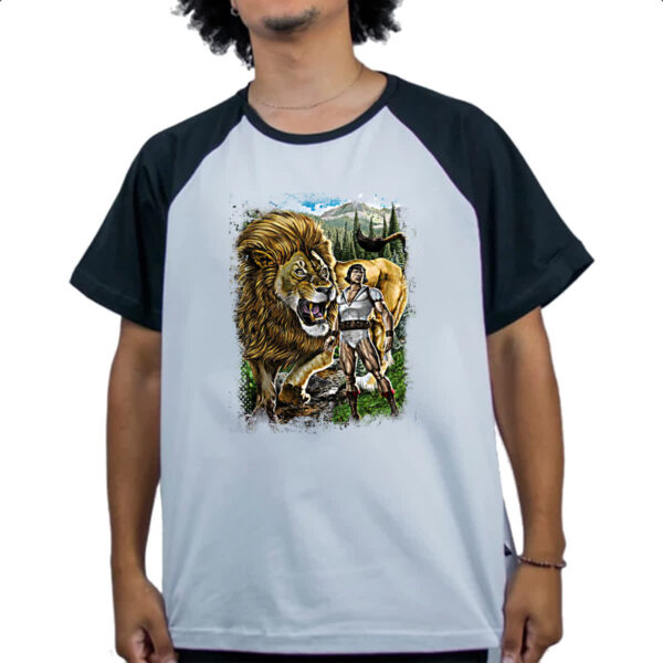 Camiseta Raglan Nostalgia Sansao e Golias 2 - Imagem 4