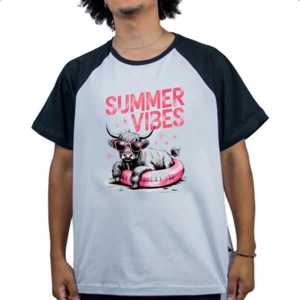Camiseta Raglan Vaquinha Summer Vibes - Imagem 4