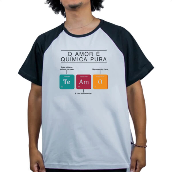 Camiseta Raglan Amor quimica pura - Imagem 4
