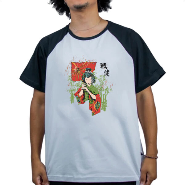 Camiseta Raglan Geisha Japao Diva - Imagem 4