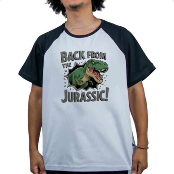 Camiseta Raglan Back from Jurassic - Imagem 4