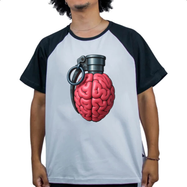 Camiseta Raglan Cerebro granada - Imagem 4