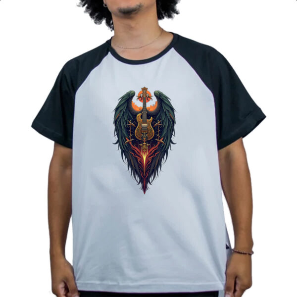 Camiseta Raglan Guitarra asas - Imagem 4