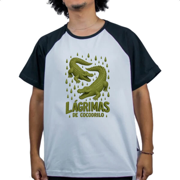 Camiseta Raglan Lagrimas de Crocodilo - Imagem 4