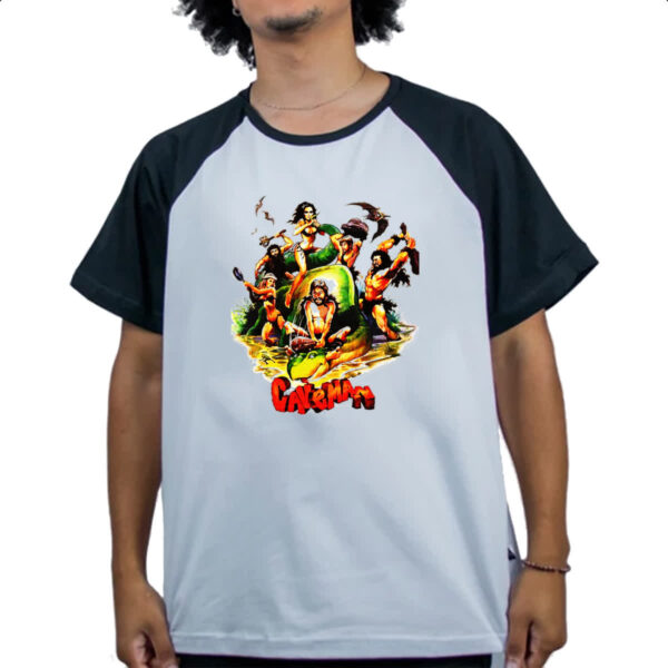 Camiseta Raglan Nostalgia Caveman - Imagem 4