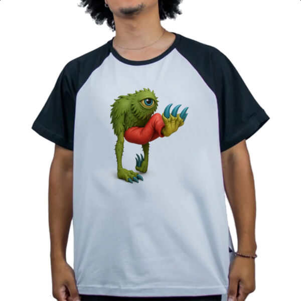 Camiseta Raglan Ploc Monsters Nostalgia 3 - Imagem 4