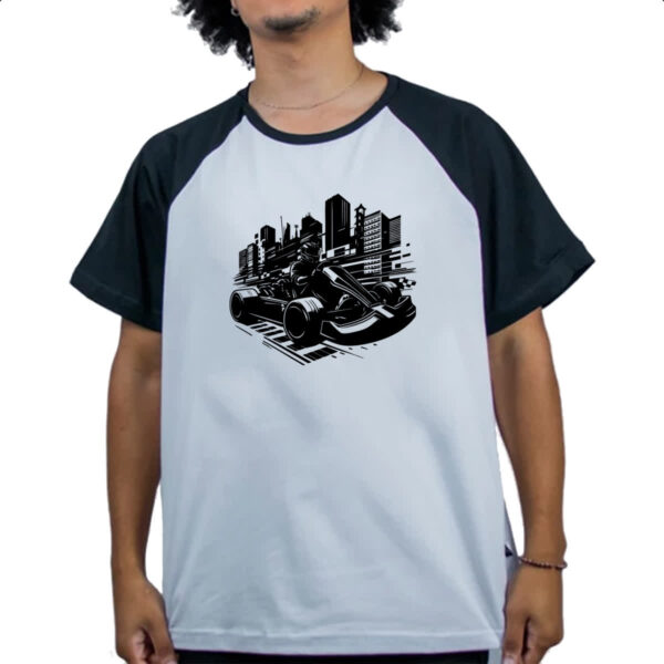 Camiseta Raglan Carrinho Kart Urbano - Imagem 4