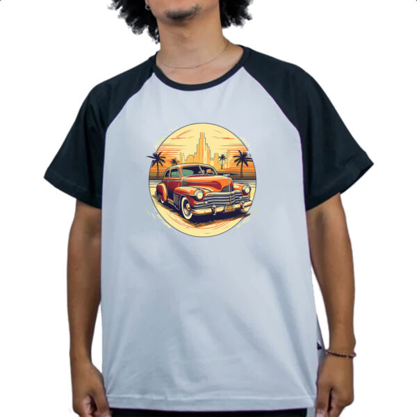 Camiseta Raglan Vintage Carro Classico 03 - Imagem 4